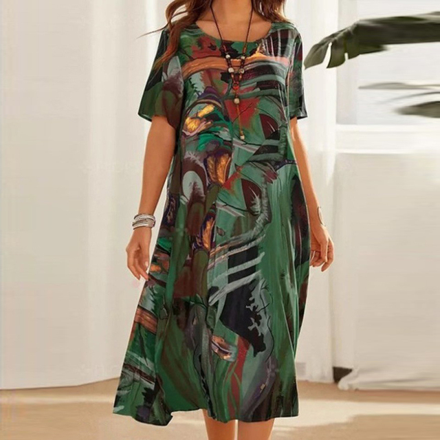 Sigrid - Dame Elegant Sommer Flowy Kjole
