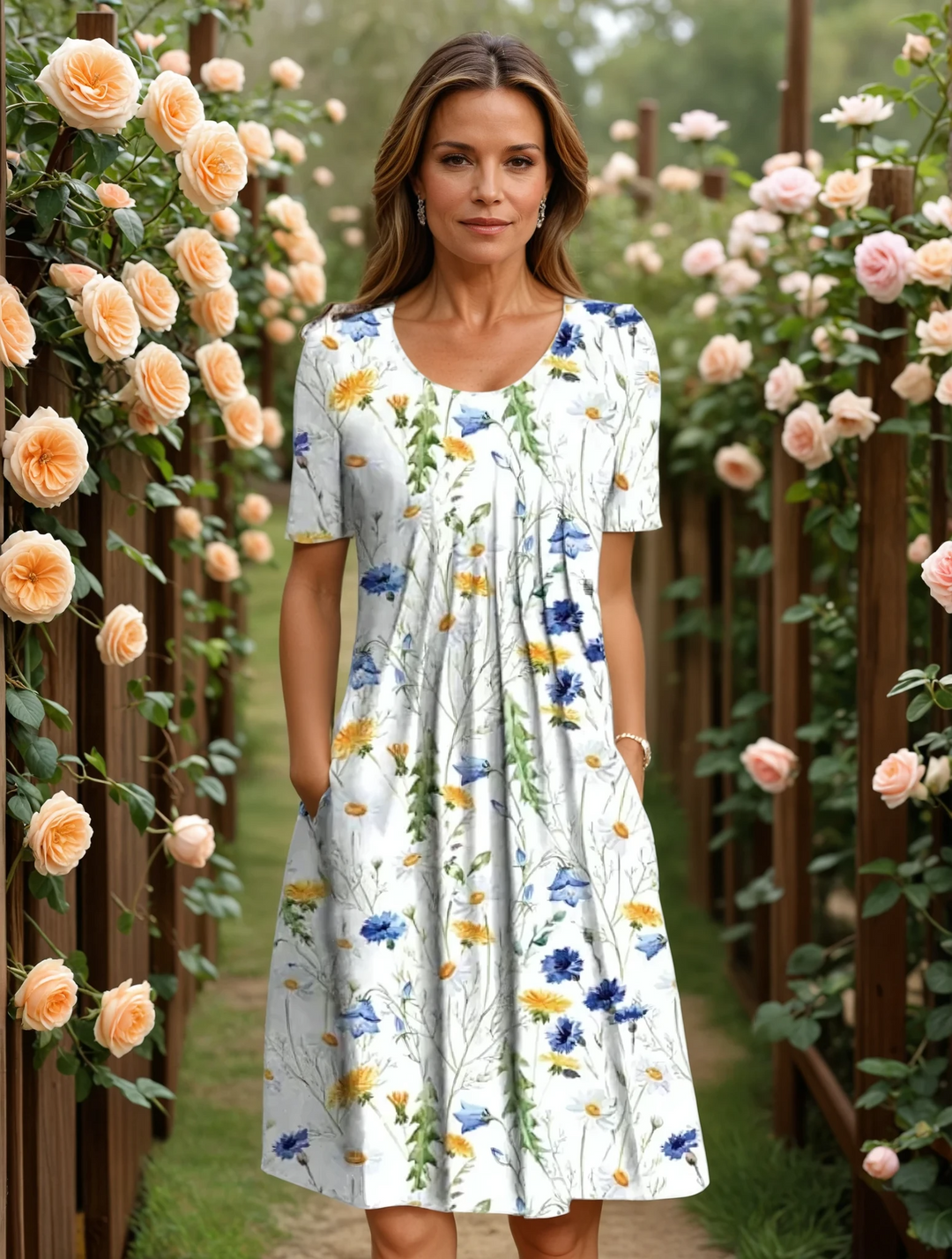 Fiona - Dame Bohemian Flowy Kjole