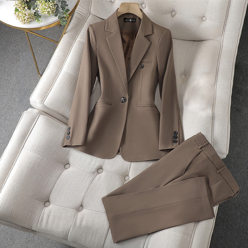 Emilie - Dame Elegant Afslappet Blazer Bukser Sæt