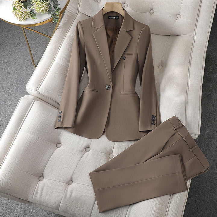 Emilie - Dame Elegant Afslappet Blazer Bukser Sæt