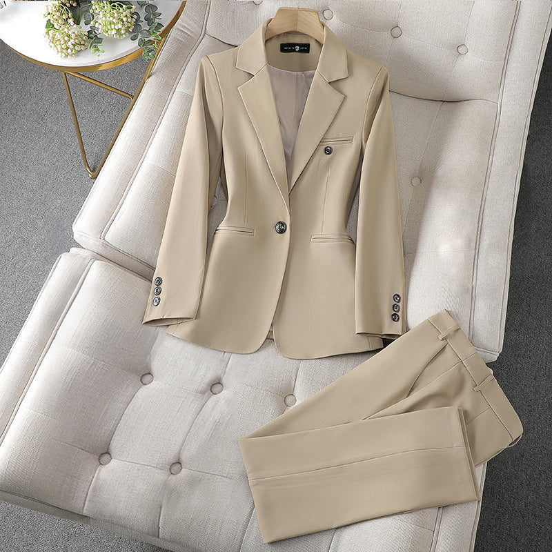 Emilie - Dame Elegant Afslappet Blazer Bukser Sæt