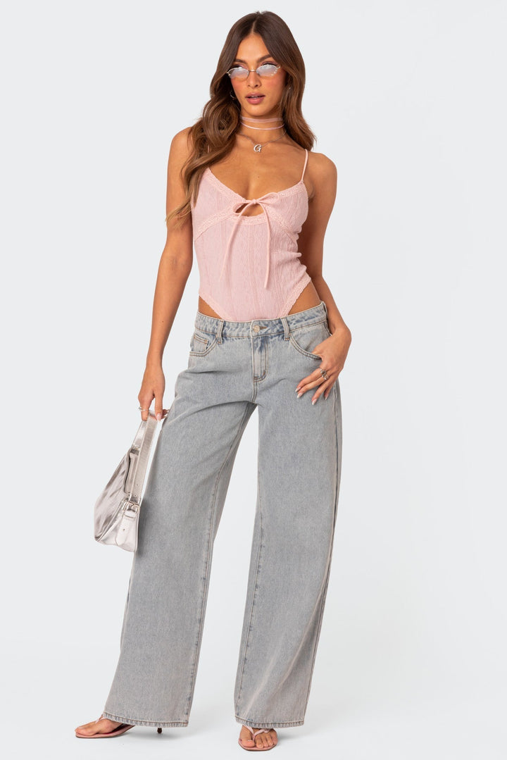 Sophie - Dame Helårssæson Trendy Sløjfe Jeans