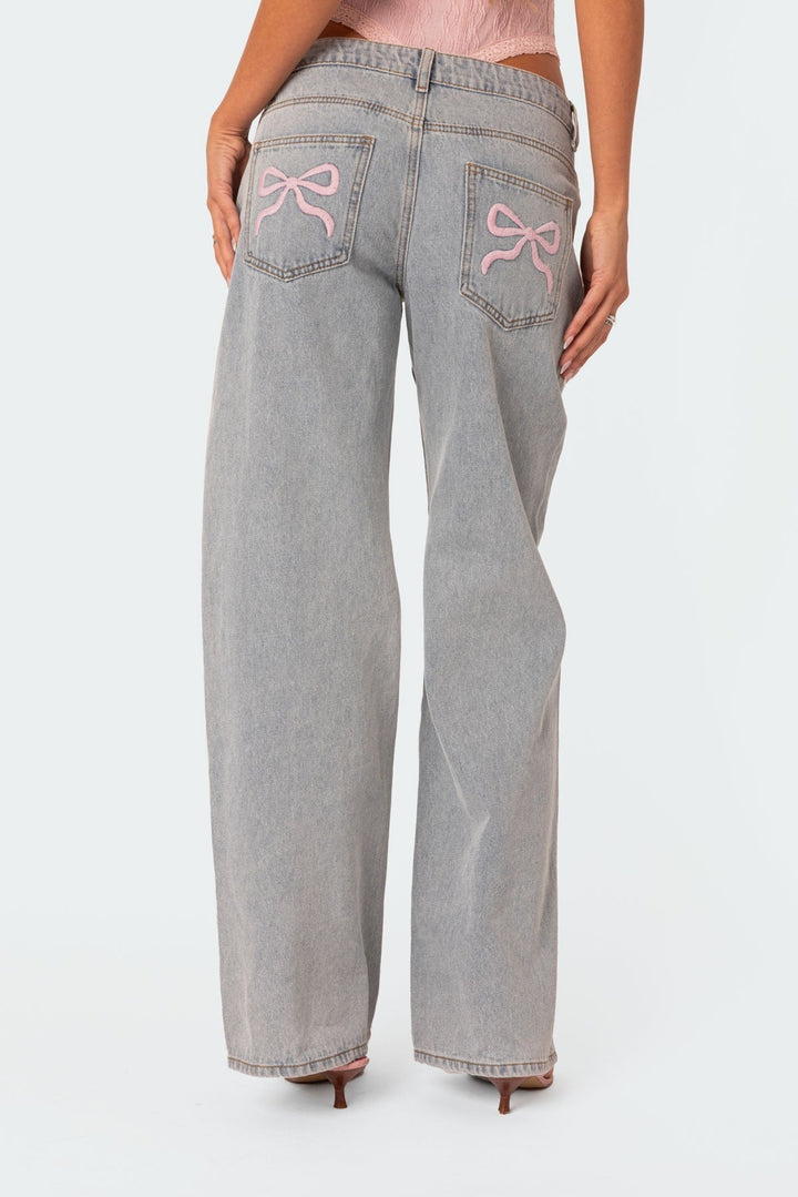 Sophie - Dame Helårssæson Trendy Sløjfe Jeans