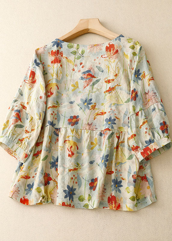 Aase - Dame Boheme Blomstret Bluse
