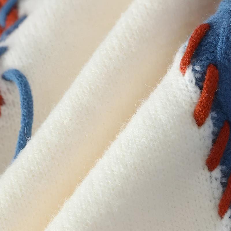 Maxx - Herre Hyggelig Patchwork Striktrøje