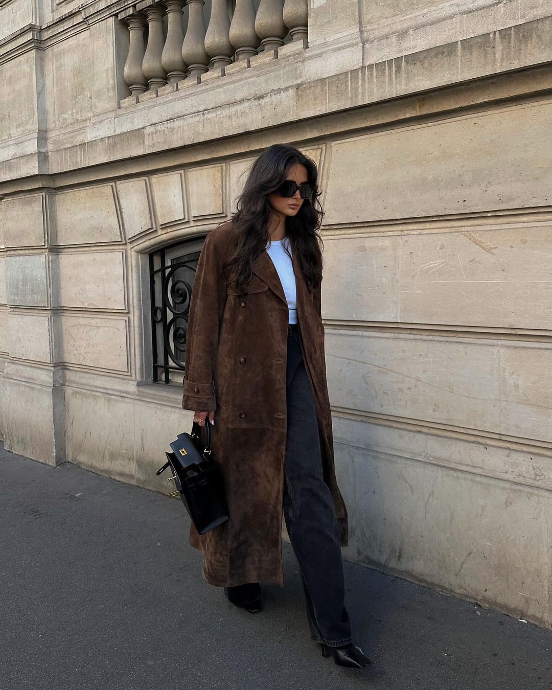 Amelia - Dame Elegant Dobbeltknappet Trenchcoat