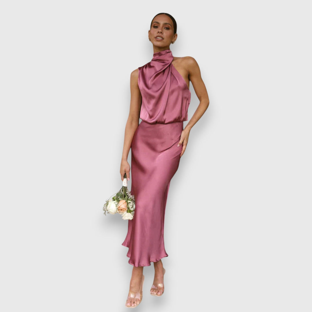 Mille - Dame Elegant Festlig Midi Kjole