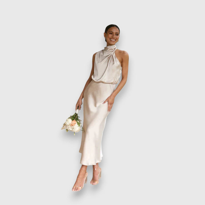 Mille - Dame Elegant Festlig Midi Kjole