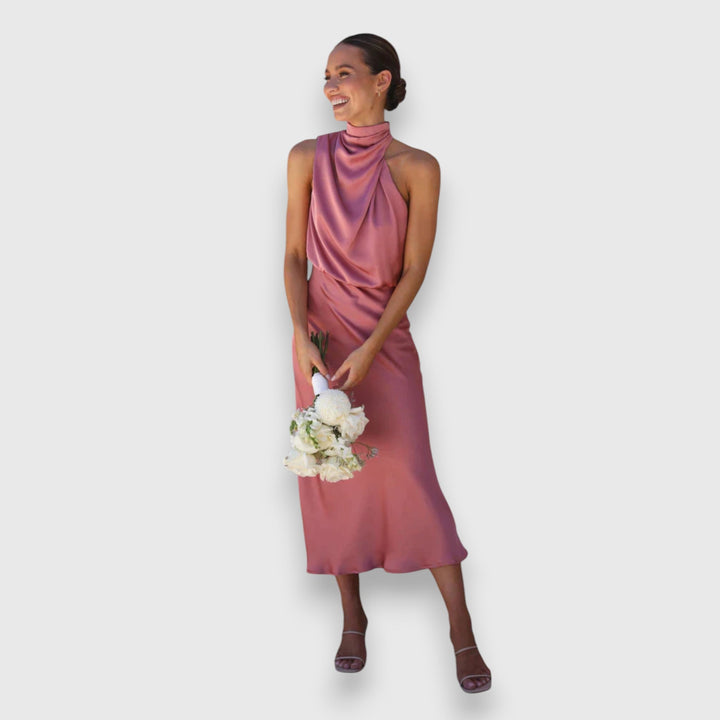 Mille - Dame Elegant Festlig Midi Kjole