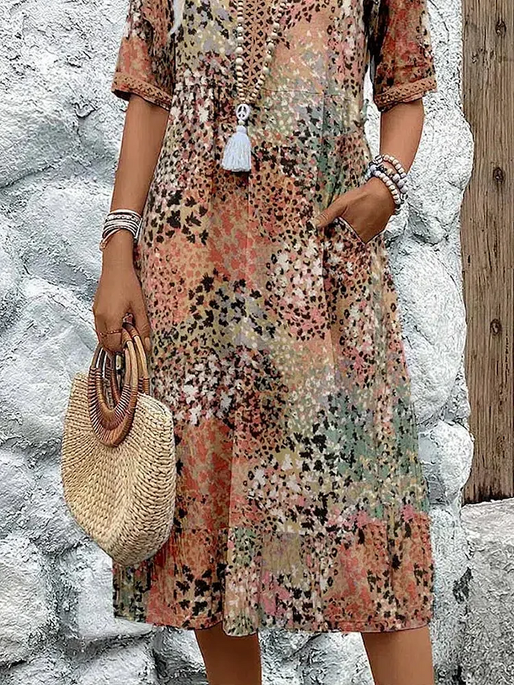 Harper - Dame Sommer Livlig Blomsterkjole