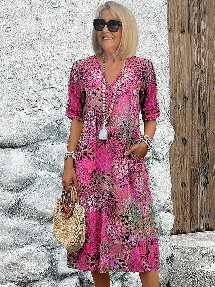 Harper - Dame Sommer Livlig Blomsterkjole