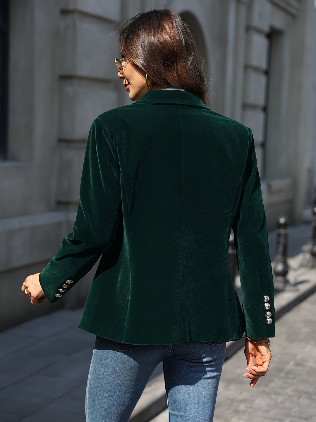 Sigrid - Dame Elegant Retro Enkeltknaps Blazer