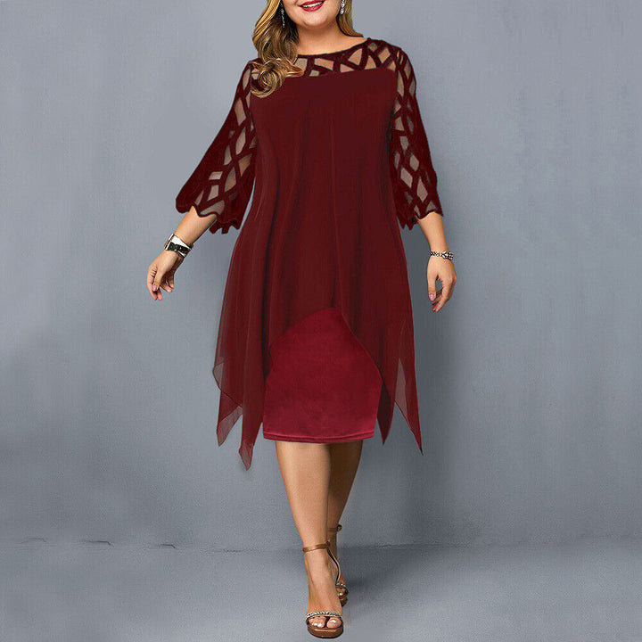 Abelone - Dame Elegant Oversize Midi Kjole