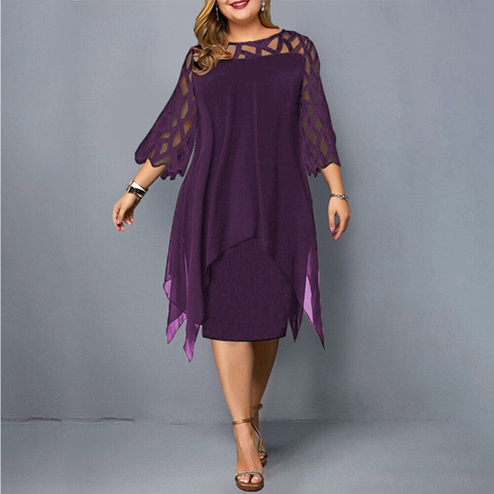 Abelone - Dame Elegant Oversize Midi Kjole