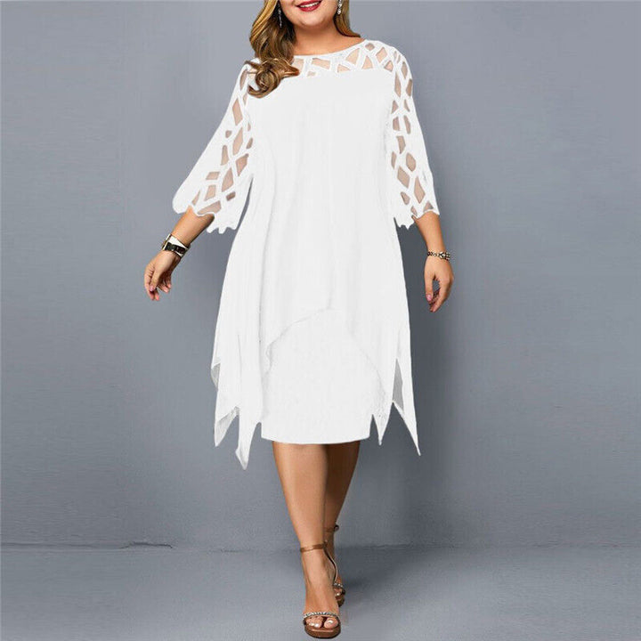 Abelone - Dame Elegant Oversize Midi Kjole