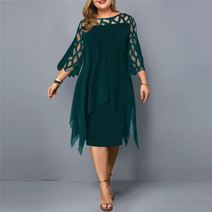 Abelone - Dame Elegant Oversize Midi Kjole