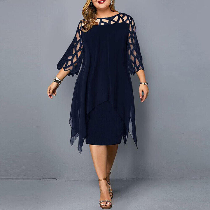 Abelone - Dame Elegant Oversize Midi Kjole