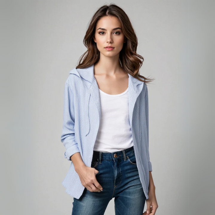Elvøra - Dame Luksuriøs Let Hoodie-Bluse