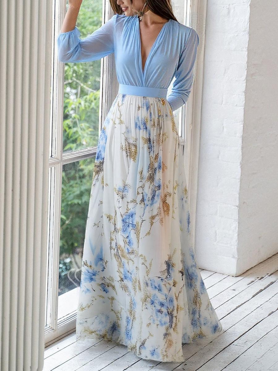 Cara - Dame Bohemian Floral Maxi Kjole